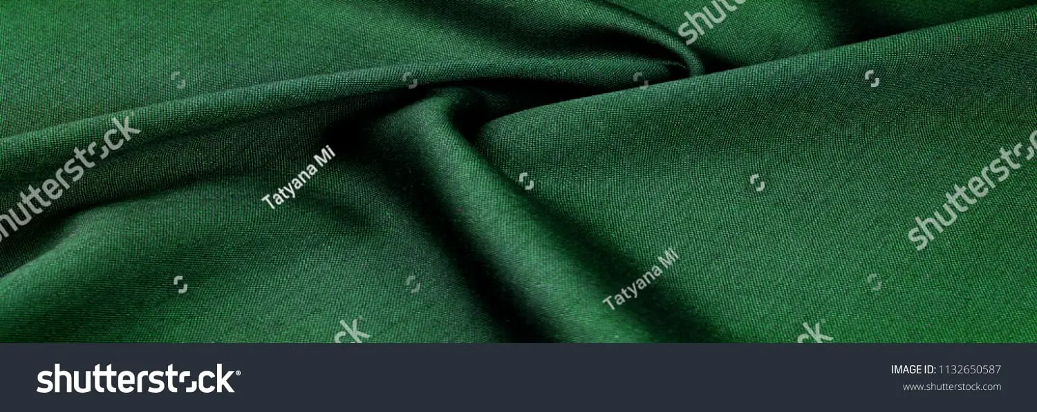 Green satin fabric texture