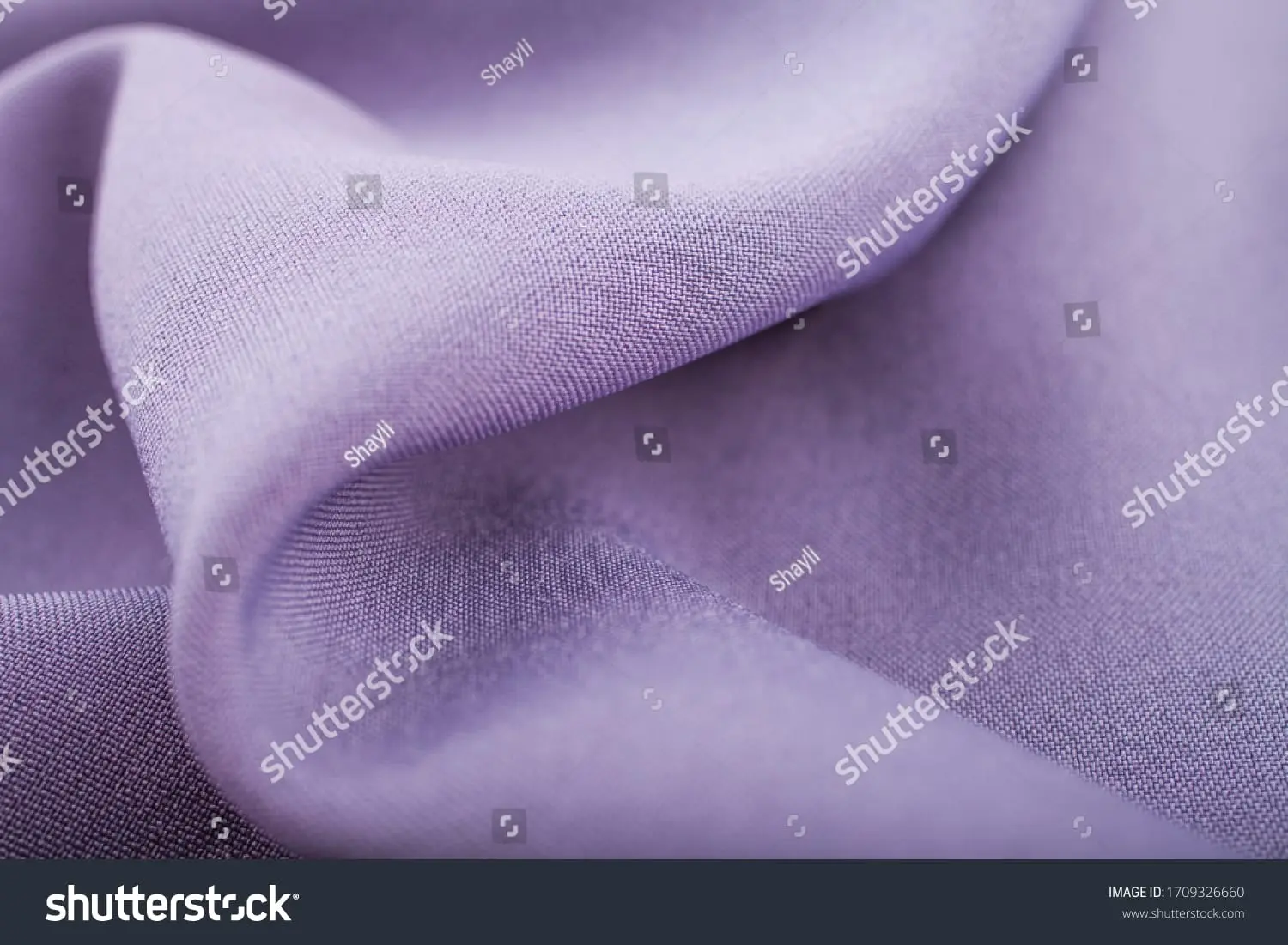 Lilac cloth draperies
